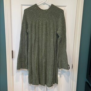 Anthropologie deep green knit dress/tunic